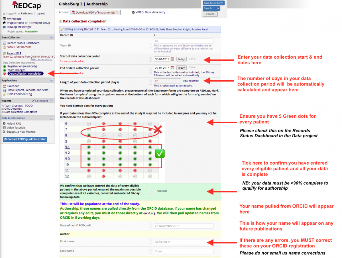 Authorship checking for GlobalSurg 3 primary data collection teams